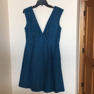 J. Crew deep V fit and flare dress